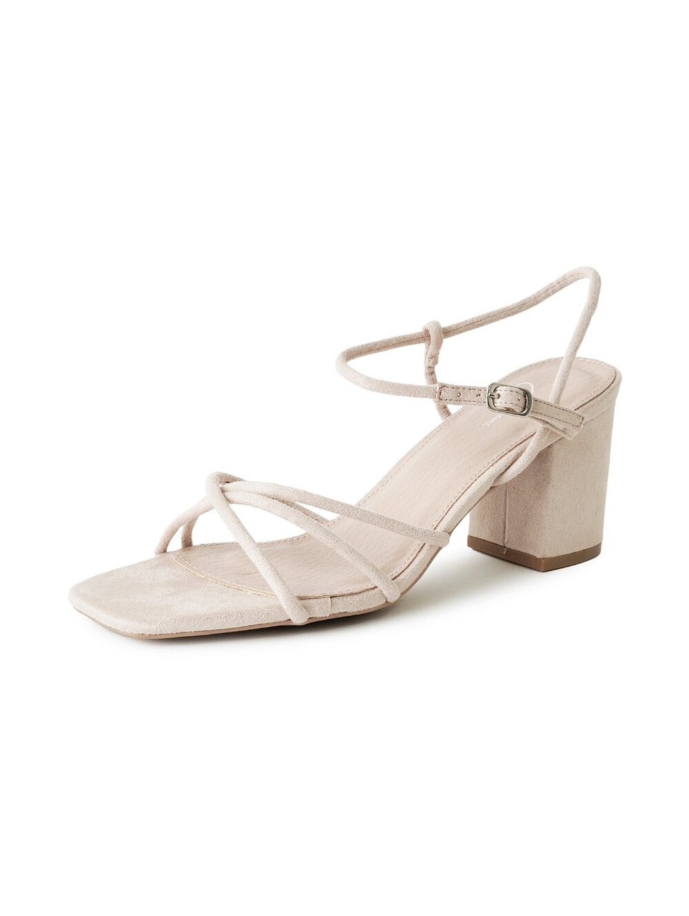 NIB J. Adams Camila Sandal In Nude Vegan Suede Size 7